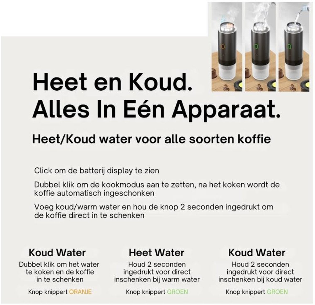 Koffigo™ 3-in-1 Draagbare Espressomachine