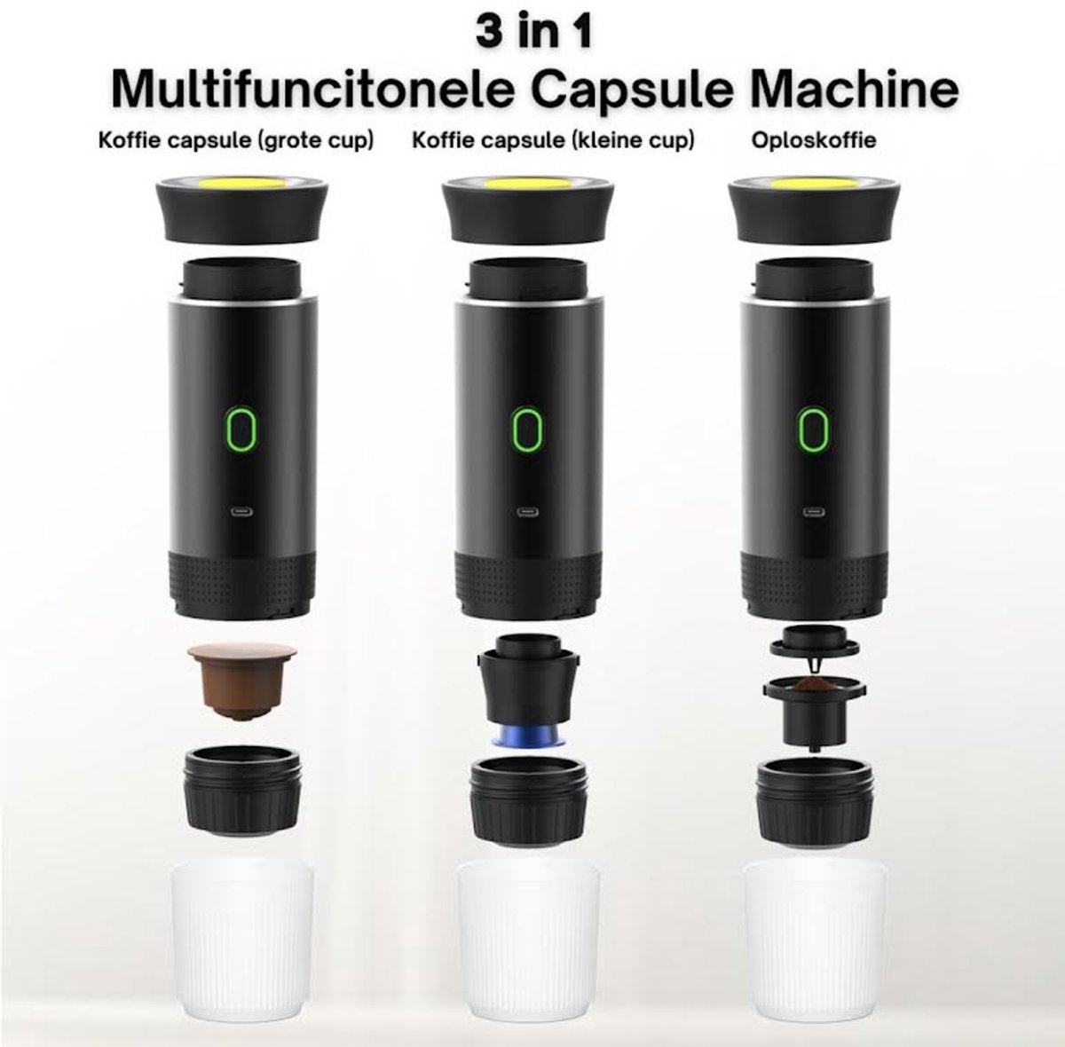 Koffigo™ 3-in-1 Draagbare Espressomachine