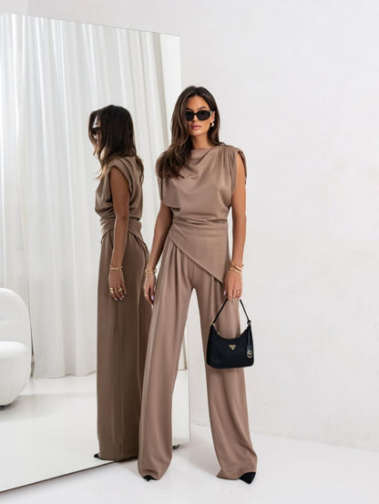 Luxe damesset - top en wijde broek