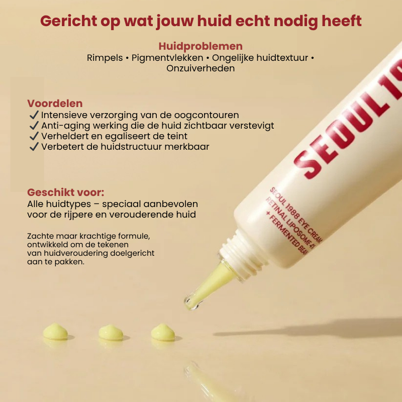 1988 Seoul GlowUp™ – Oogcrème voor Wallen, Lijntjes & Donkere Kringen