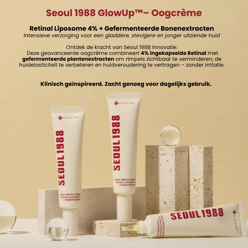 1988 Seoul GlowUp™ – Oogcrème voor Wallen, Lijntjes & Donkere Kringen