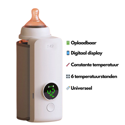 🌟 WarmieGo™ – Draadloze Babyflesverwarmer met USB & Slimme Temperatuurregeling
