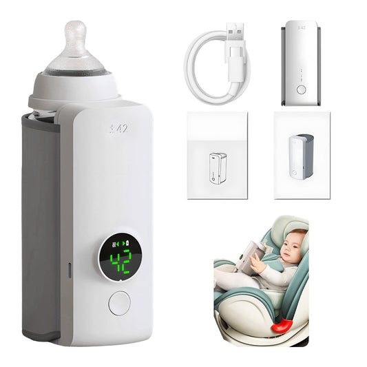 🌟 WarmieGo™ – Draadloze Babyflesverwarmer met USB & Slimme Temperatuurregeling